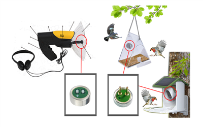 Mikrofonkapseln für Vogelhörgeräte und Volksüberwachung